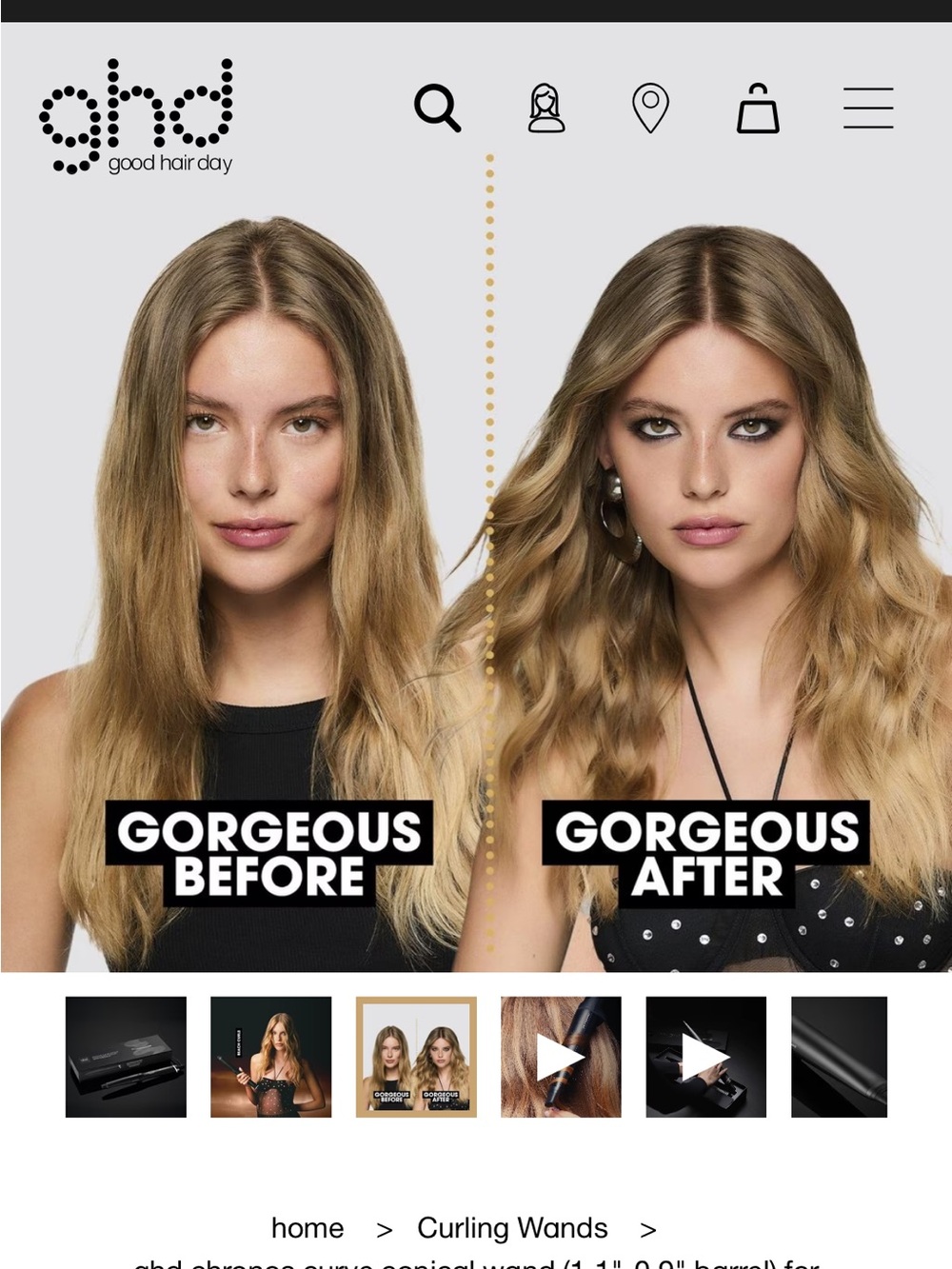GHD conical curve curling wand - Picture 6 of 11